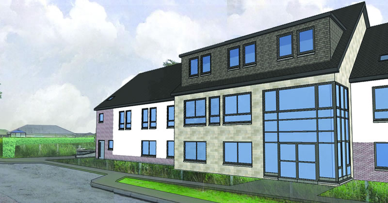 glazed entrance feature